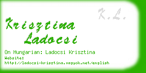 krisztina ladocsi business card